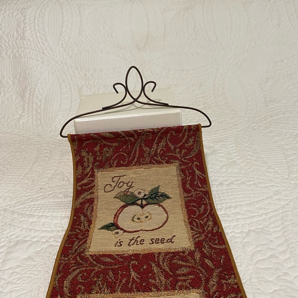 Elegant Burgundy and Gold Wall Hanging - Picture 3 of 14